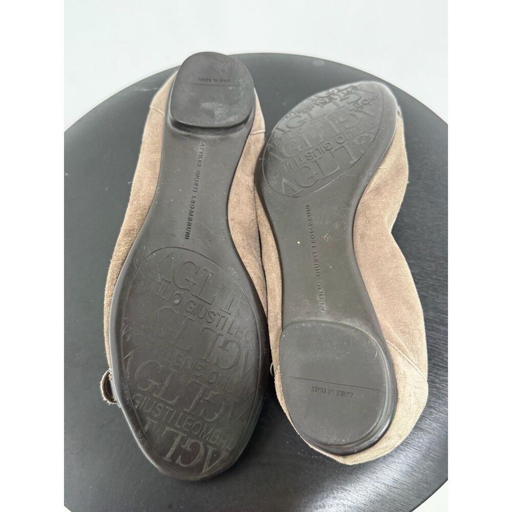 AGL	Monika cap toe ballet flat snake leather buckle - Picture 6 of 8
